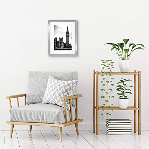 Americanflat 11x14 Picture Frame with Shatter-Resistant Glass - Use as 8x10 Frame with Mat or Display 11x14 Photo Without ...