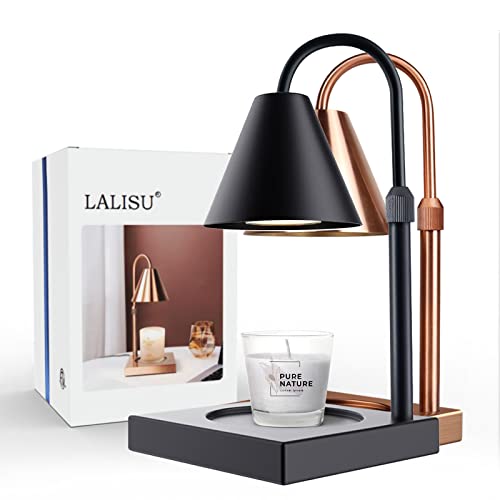LALISU Candle Warmer Lamp, Stepless Dimming Candle Warmer Lamp with Timer & Dimmer Height Adjustable Compatible with Jars ...