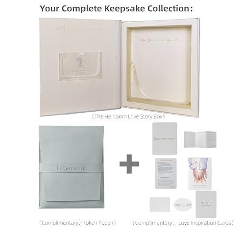 Lovemend Elegant Book-Style Memory Box for Keepsakes - Decorative Storage for Love Letters, Photos, Jewelry | Artisan Pape...