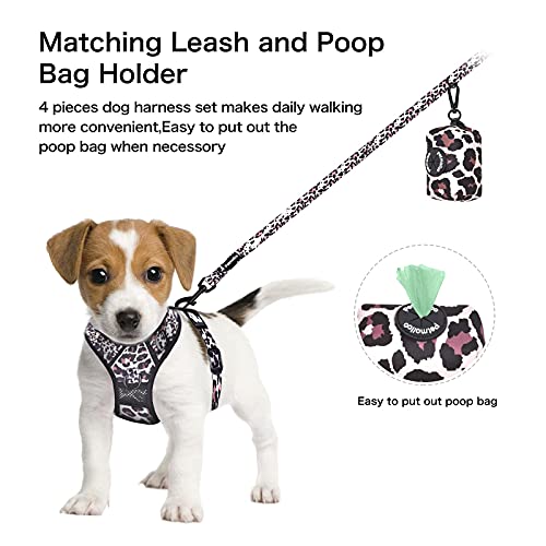 Petmolico No Pull Dog Harness Set with Leash Attachment Easy Control Handle Reflective Harness Vest Small Breed, Puppy Ves...