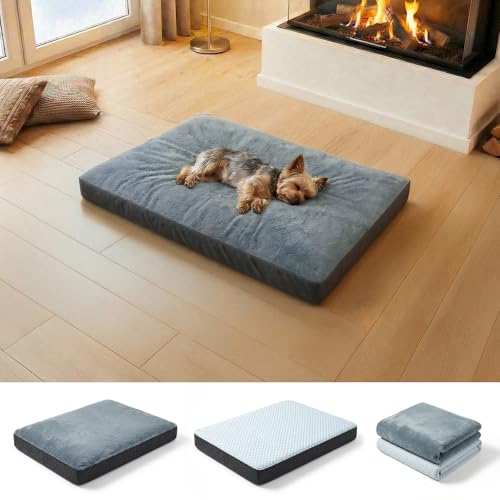Wagora Dog Bed for Crate, Extra Large Cooling Mat for Dogs, Waterproof Dog Bed with Dual Surface Removable Washable Cover...