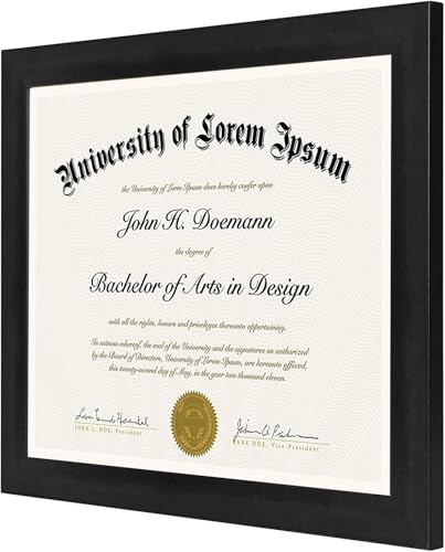 Americanflat 8.5x11 Diploma Frame with Shatter-Resistant Glass - Document Frames with Engineered Wood - Legacy Collection...