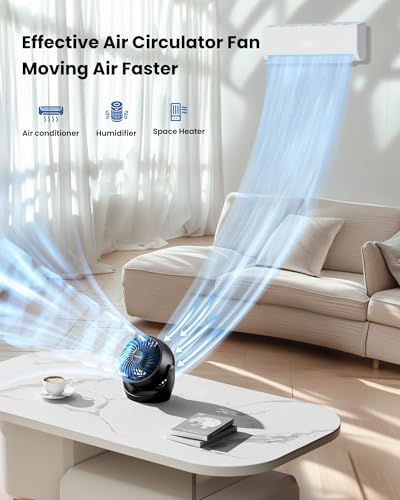 Gaiatop Desk Fan, 5-Inch Portable Electric Table Desktop Air Circulator Fans, Small but Powerful with 3 Speed 360° Adjusta...