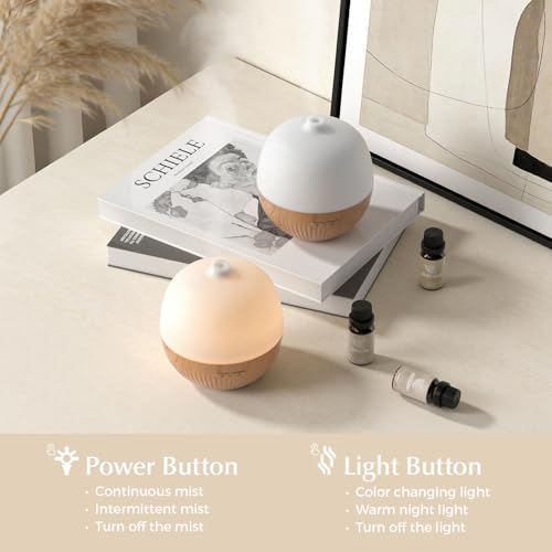 ARVIDSSON Essential Oil Diffuser, 100ml Small Aromatherapy Diffuser with Mood Light, Ultrasonic Oil Diffusers for Home, Mi...