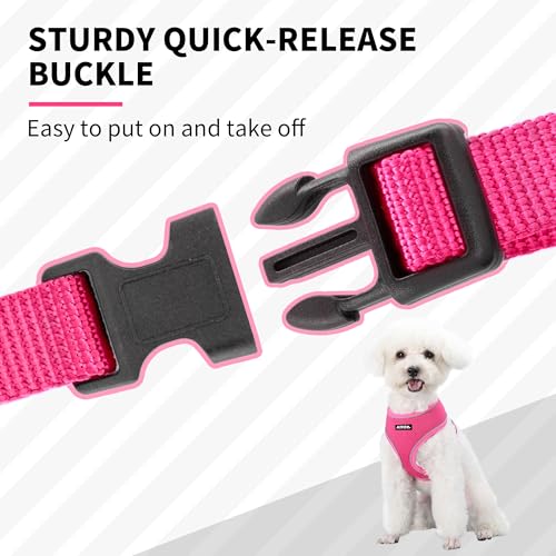 AIITLE Medium Girl Dog Harness, Comfortable Adjustable Mesh Vest with Quick-Release Buckle, Reflective Safety Strips – Per...