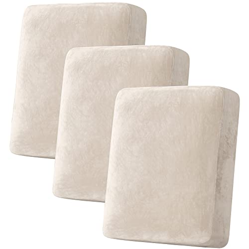 H.VERSAILTEX Velvet Stretch Couch Cushion Cover Plush Cushion Slipcover for Chair Loveseat Sofa Cushion Furniture Protecto...
