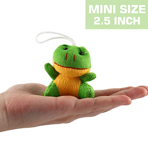 32 Piece Mini Plush Animal Toy Set, Cute Small Animals Plush Keychain Decoration for Themed Parties, Kindergarten Gift, Te...