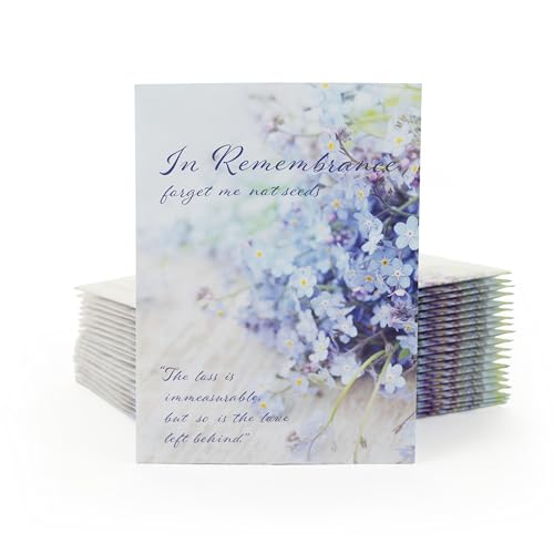 Bentley Seed Co. | in Remembrance Love Left Behind Non-GMO, Non-Coated Forget Me Not | Gardening Gifts | Flower Seeds for ...