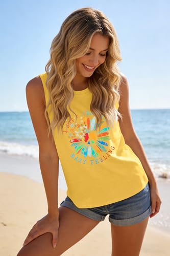 Mountain Sunrise Tank Tops Women Hiking Mountain Sleeveless T Shirt Tees Camping Vest Muscle Shirt