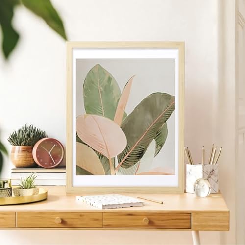 BSRHOME Picture Frame, Set of 6 12x16 Natural Wood, Poster Frame with Plexiglass, Tabletop & Wall Mount, Ideal Gift for An...