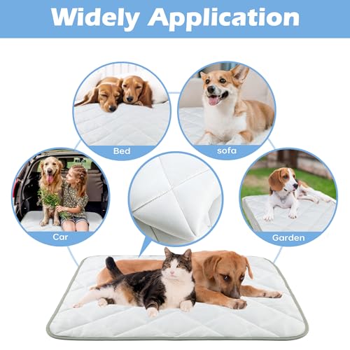 ZINGTERRA Dog Cooling Mat, Cat Self Cool Ice Pads,Lightweight Pet Pad Blanket Bed Cover,Puppies Summer Cool Tech Fabric,Wa...