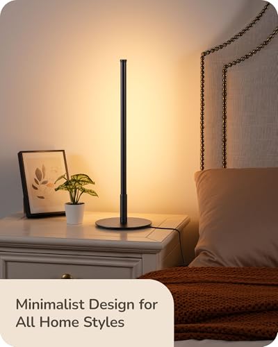 EDISHINE Upgraded LED Table Lamp, Stepless Dimmable Bedside Lamp with 3 Color Temperature, Modern Nightstand Lamp, Desk La...