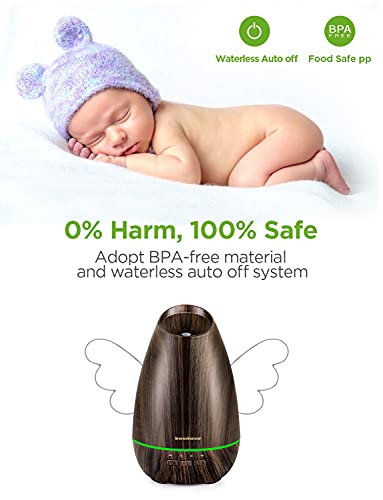 InnoGear Essential Oil Diffusers, 400ml Aromatherapy Diffuser for Essential Oils Cool Mist Humidifier with 4 Timer Adjusta...