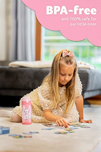 Jarlson® Kids Water Bottle MALI [12OZ] - No Straw Stainless Steel Thermo Bottle - Insulated Waterbottle Leak Proof for Sch...