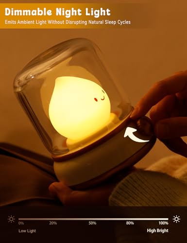 WANIDEA Cute Chibi Flame Lamp, Anime Cozy Lights, Retro Rechargeable Night Light, Decor, Cute Desk Accessories, Gifts.