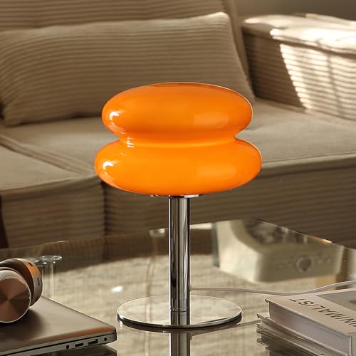 Glivpny Mushroom Lamp Table Lamp for Night Stands,Mid Century Modern Desk Lamps for Bedroom, Vintage Dimmable Bedside Smal...