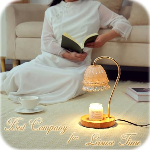 Candle Warmer Lamp with Timer Dimmer, Wax Warmer Lamp for Jar Candles with 2 Bulbs, for Women Mom, Best Valentine's Day an...