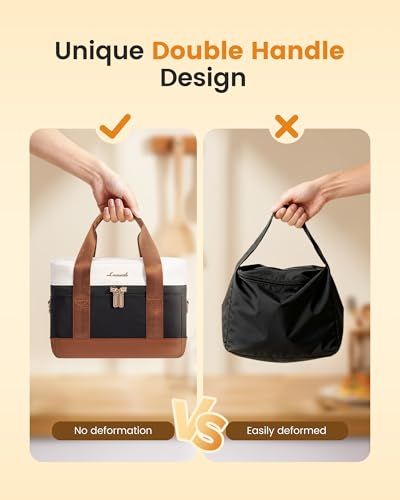 LOVEVOOK Insulated Lunch Box for Women Men, Reusable Lunch Bag with Large Capacity, Leakproof Cooler Lunch Tote for Work, ...