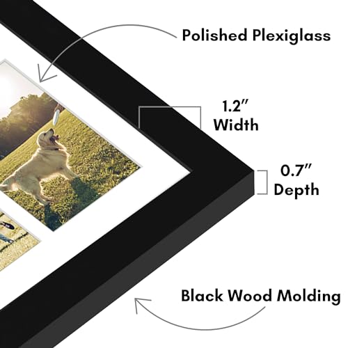 Americanflat 4x6 Collage Picture Frame with Polished Plexiglass - Multi Picture Frames Fit Sixteen 4x6 Photos or Use as On...