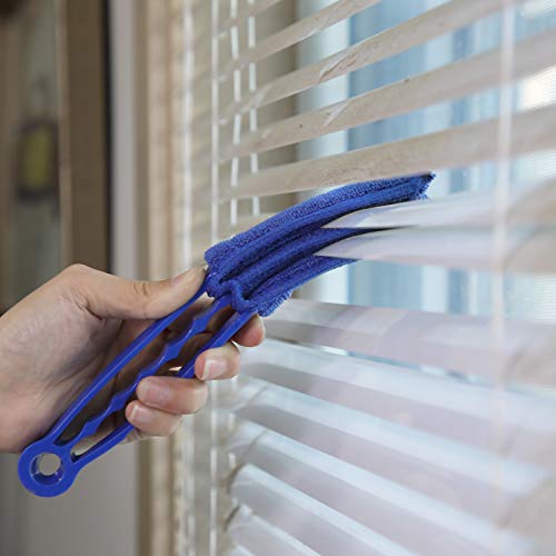 Hiware Window Blind Cleaner Duster Brush with 5 Microfiber Sleeves - Blind Cleaner Tools for Window Shutters Blind Air Con...