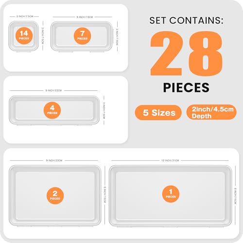 A-LuGei 【Military Grade】 Drawer Organizer, 【𝟱𝗦𝗶𝘇𝗲】 Makeup organizer, 【Holds 177 Items】 Bathroom Organizers and Storag...