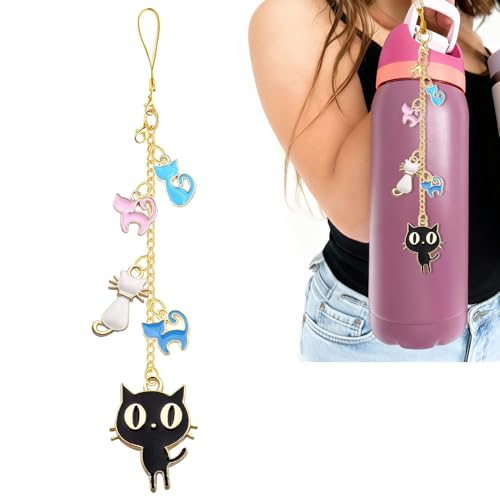 Z-synka Charm Compatible with Owala Water Bottle 24 oz, 32 oz, 40 oz & Stanley Cup Accessories,Bag Keychain Charm Chain