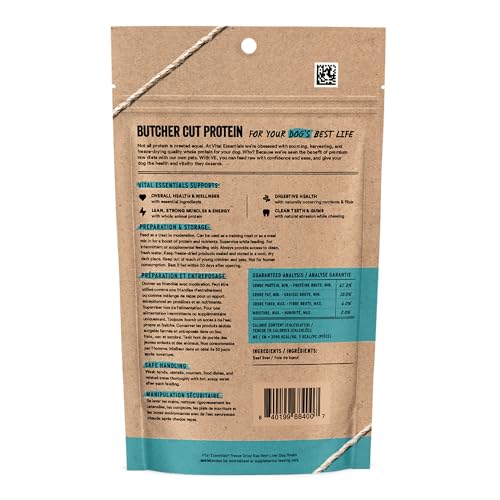 Vital Essentials Freeze Dried Dog Treats | Beef Liver, Single Ingredient | Premium Quality | Grain Free Training Treats fo...