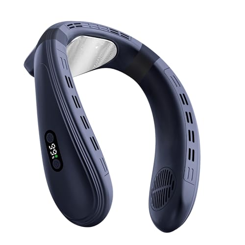 Agihoss Neck Air Conditioner Fans That Blow Cold Air Cooling Device Wearable Fan, 5200mAh Battery Operated Rechargeable Pe...