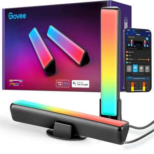 Govee Smart LED Light Bars, Work with Alexa and Google Assistant, RGBICWW WiFi TV Backlights with Scene and Music Modes fo...