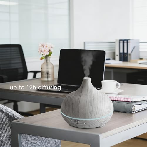 550ml Large Capacity Essential Oil Diffuser with 6 Aromatherapy Oils,Humidifier for Home Decor,Diffuser with Remote Contro...