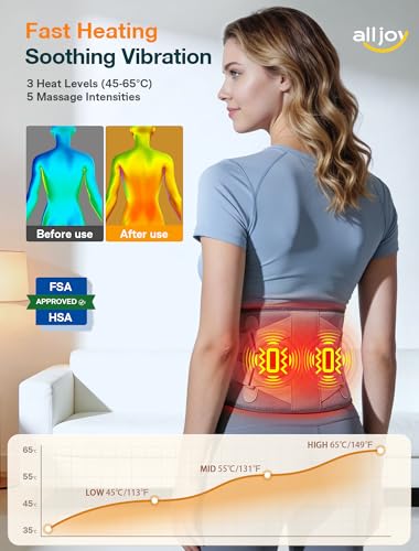 ALLJOY 67" Cordless Heating Pad for Back Pain Relief FSA Eligible HSA, Mothers Day Gifts for Women Mom Men Dad, Portable L...