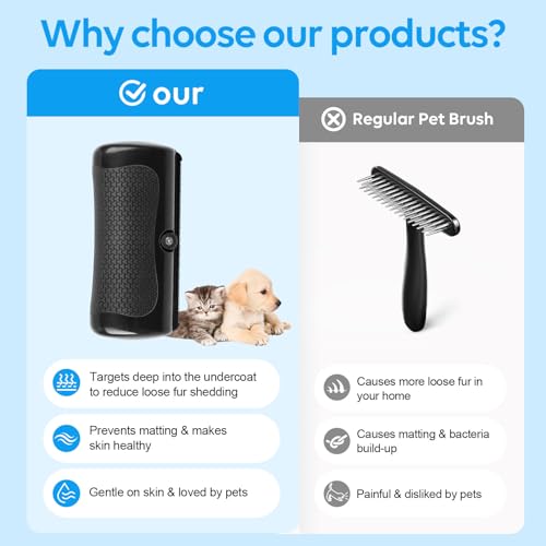 Deshedding Dog Brush, Groompro Deshedding Brush for Dogs, Cats, Rabbits, Horses, Ergonomic Pet Grooming Tool for Remove Sh...