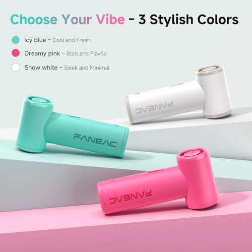 Mini Handheld Portable Fan - Brushless Motor, Ultra Slim, Stepless Control, Rechargeable 2500mAh Battery Up to 8 Hours, Po...