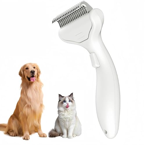 OYCGYLCH Undercoat Rake for Dogs & Cats, Deshedding Brush for Long haired Pets,Cat Brush for Shedding with Release Button,...