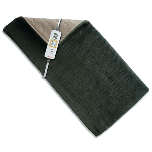 Sunbeam XL Heating Pad for Back Neck and Shoulder Pain Relief Auto Shut Off 6 Heat Settings Extra Large 12 x 24 Green Idea...
