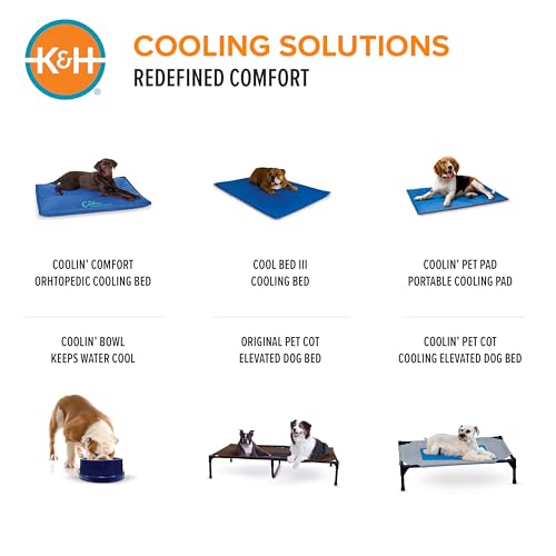 K&H Pet Products Coolin' Pet Pad Dog Mat, Portable Dog Cooling Mat for Travel or in Home, Perfect for Carriers, Crates, Ou...