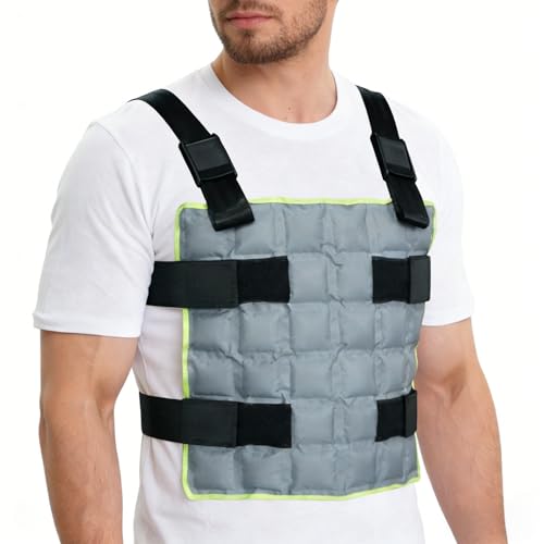 Cooling Vest for Men & Women with 72 Ice Cubes, Adjustable Ice Pack Vest, Ice Jacket & Cold Pack Vest for Long-Lasting Hea...