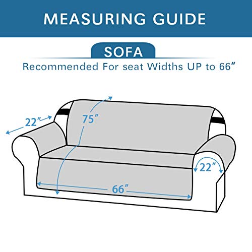 H.VERSAILTEX Reversible Couch Cover for 3 Cushion Cover Pet Friendly Sofa Cover for Dog Washable Furniture Protector Water...