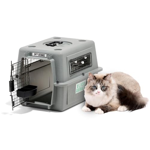 Petmate Sky Kennel For Air and Travel Airline Compliant Dog Crate for Smaller Dog Breeds or Pets up to 15 lbs, Heavy Duty ...