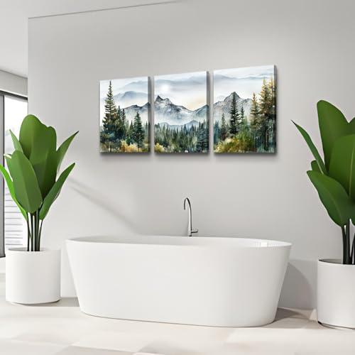 MHARTK66 Wall Art for Living Room Modern Wall Decor for Bedroom Office Decor Abstract Mountain Forest Landscapes Ink Paint...