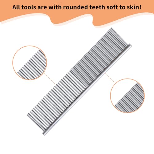 Werduoland Ergonomic Slicker Brush for Long-Haired Dogs - Wooden Handle, Long Pins for Grooming Goldendoodles