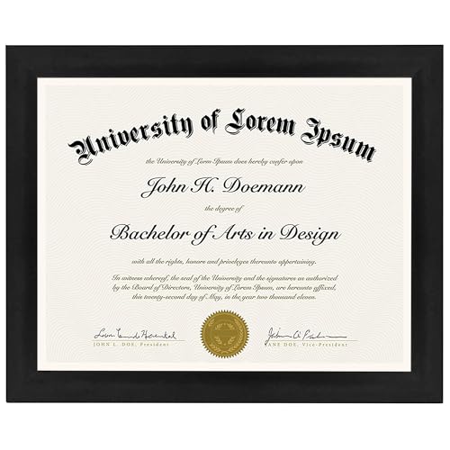 Americanflat 8.5x11 Diploma Frame with Shatter-Resistant Glass - Document Frames with Engineered Wood - Legacy Collection...