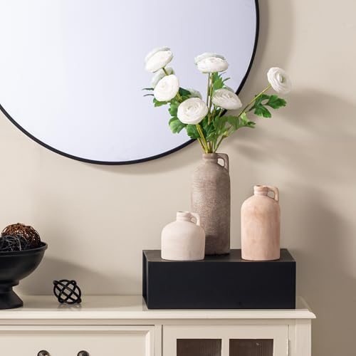 Ceramic Vase Home Table Decor - Flower Vase Set of 3 Living Room Kitchen Decorations Farmhouse Modern Rustic Vases Decorat...