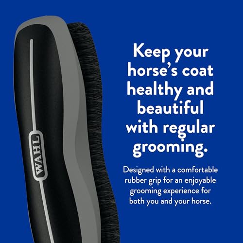 Wahl Professional Animal Equine Grooming Stiff Body Horse Brush, Black (#858705)