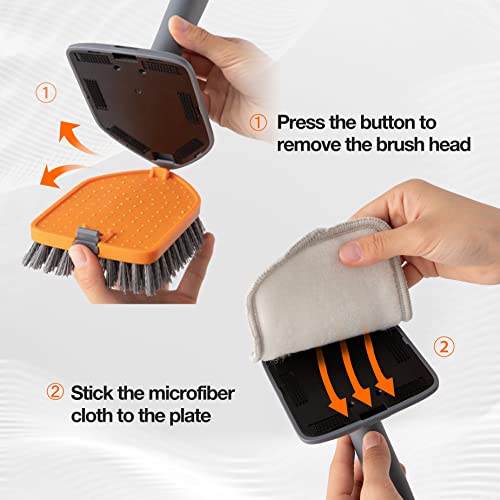 CLEANHOME Microfiber Replacement Pads 3 Pieces Suitable for Tub Tile Scrubber Brushes（ASIN:B09GF2LSZ8)