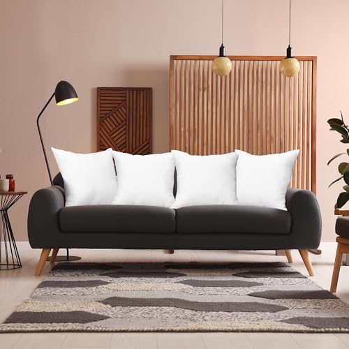 Utopia Bedding Throw Pillows (Set of 4, White) – 18 x 18 Inches Down Alternative Pillows for Bed, Sofa, and Couch - Fluffy...