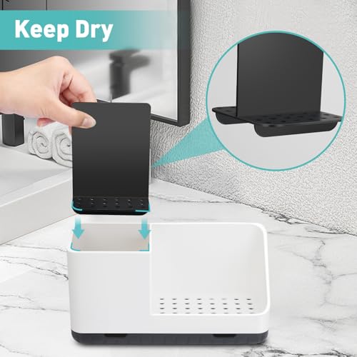 PARKMANI Bathroom Counter Organizer, Bathroom Organizers and Storage, Detachable Toothbrush Holders for Bathroom Vanity Si...
