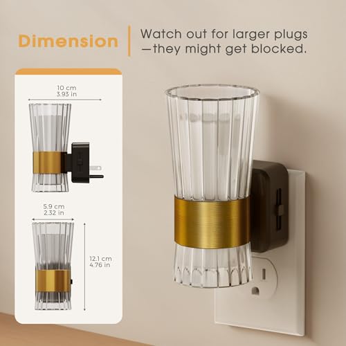 Briignite Night Light, Night Lights Plug into Wall, Soft White LED Nightlight for Kids, Adjustable Brightness 0-100LM, Dus...