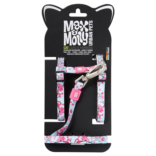 Max and Molly Adjustable Cat Harness and Leash Set - Escape-Proof Cat Harness with Leash for Outdoor Walking and Explorin...