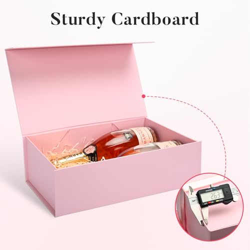 LIFELUM Pink Gift Box 13.85'' x 8.35'' x 4.45'' Gift for Mother's Gifts Large Gifts Boxes for Presents Birthday Magnetic B...